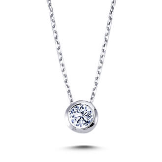 0.16 Carat Diamond Solitaire Necklace