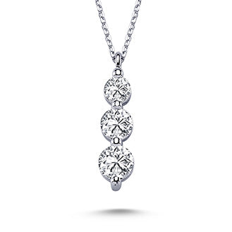 0.90 Carat Diamond Tria Necklace