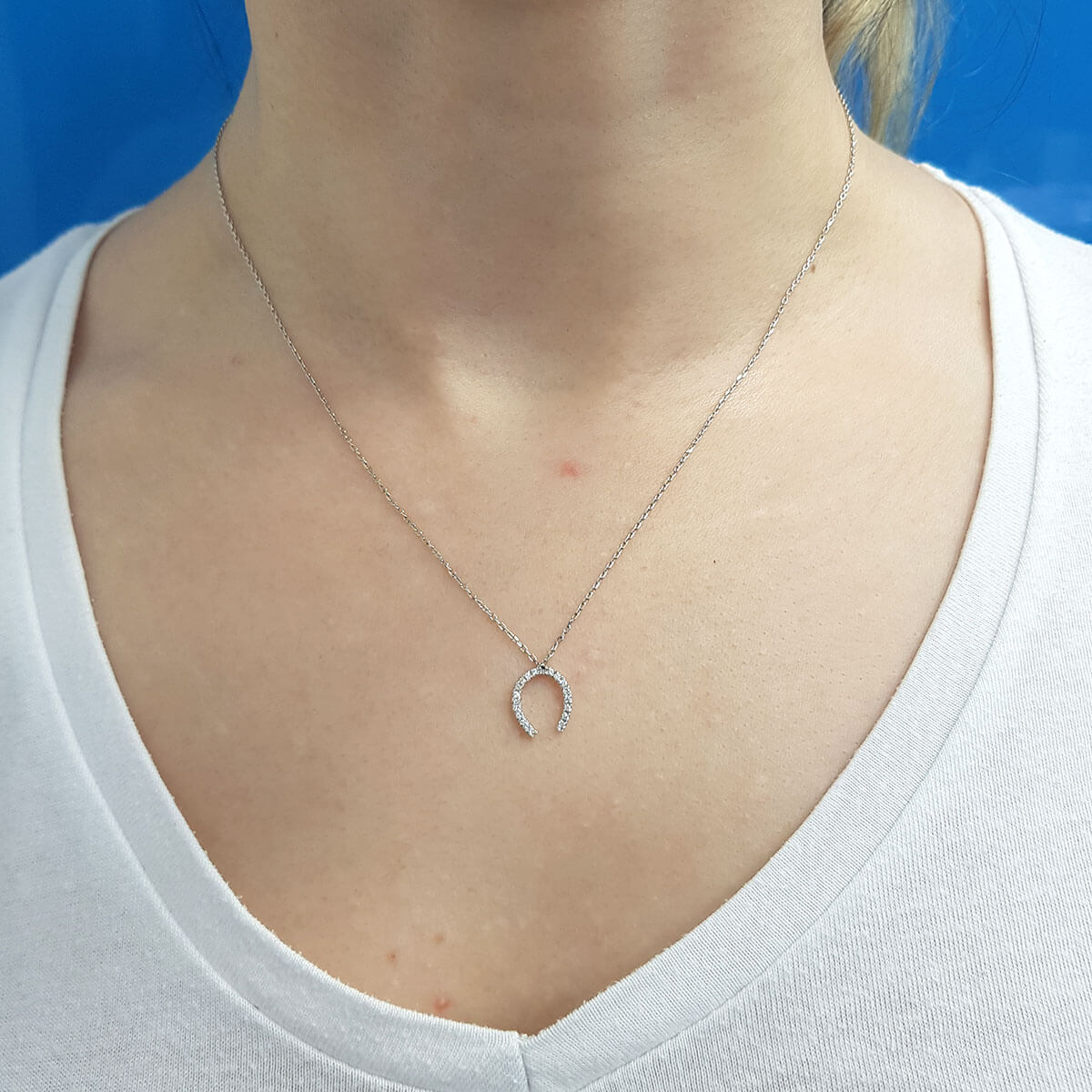 Diamond Horseshoe Necklace