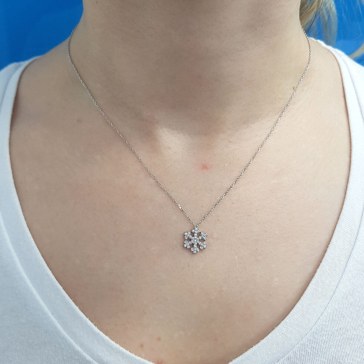 Diamond Snowflake Necklace