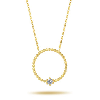 Diamond Circle Pendant Necklace