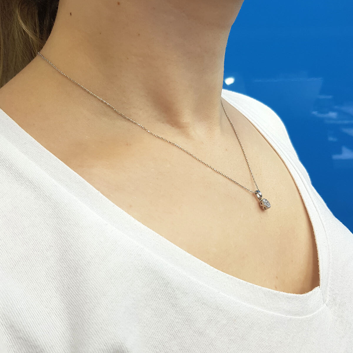 Diamond Stone Large Mina Necklace