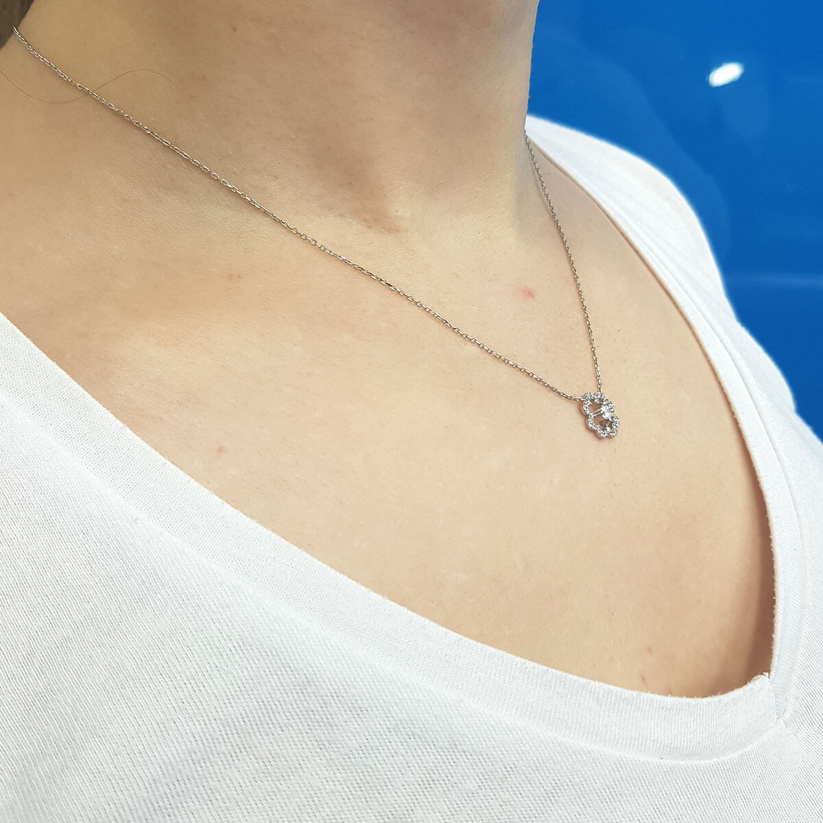 Diamond Four-Leaf Clover Necklace