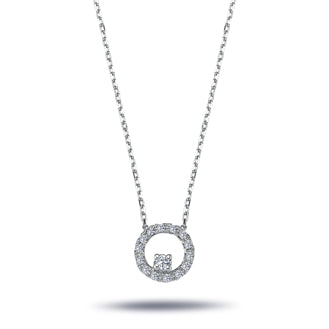 Diamond Hoop Necklace