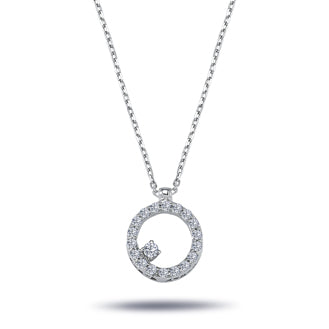 Diamond Large Hoop Necklace
