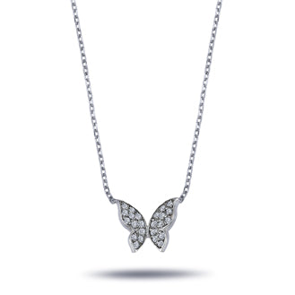 Diamond Butterfly Necklace