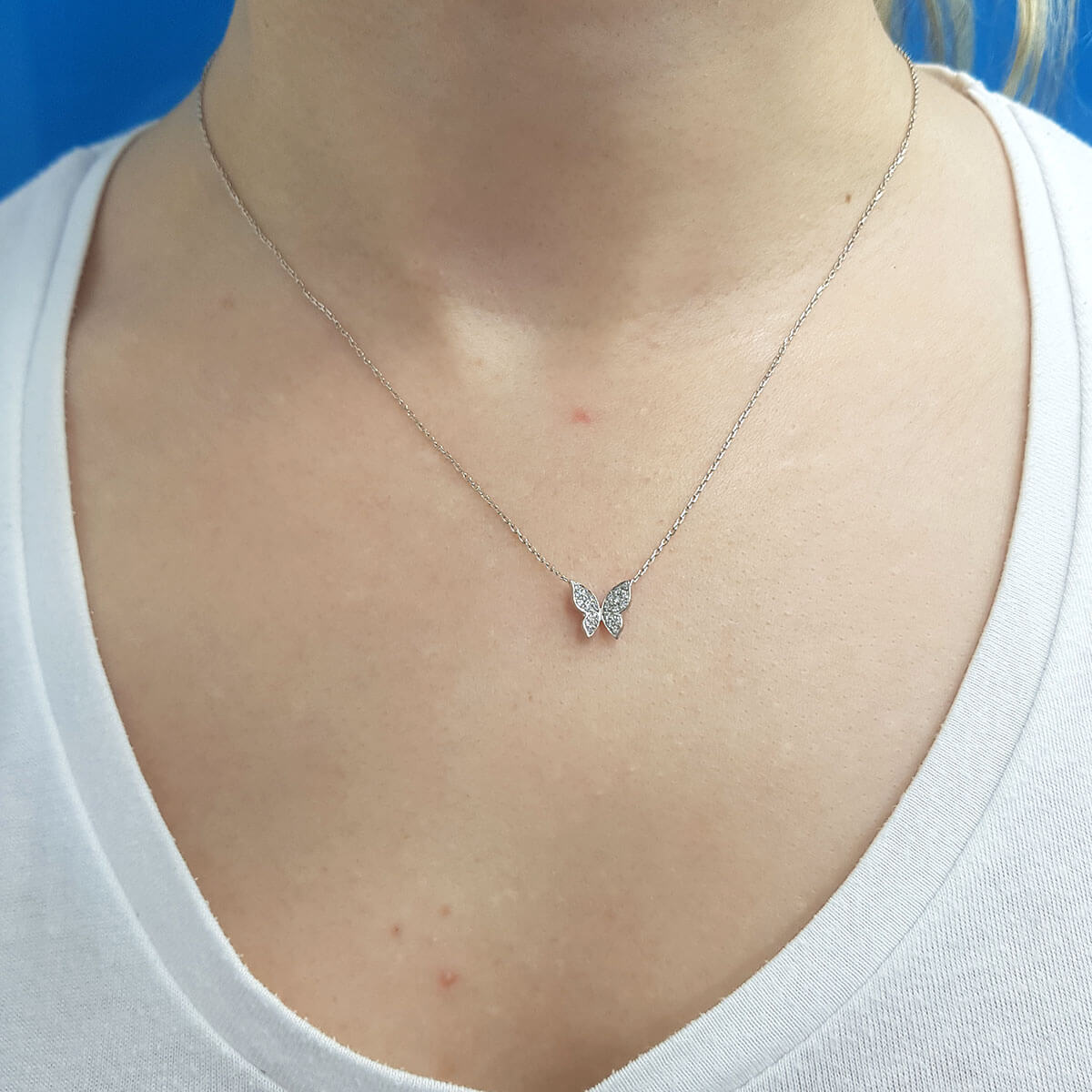 Diamond Butterfly Necklace