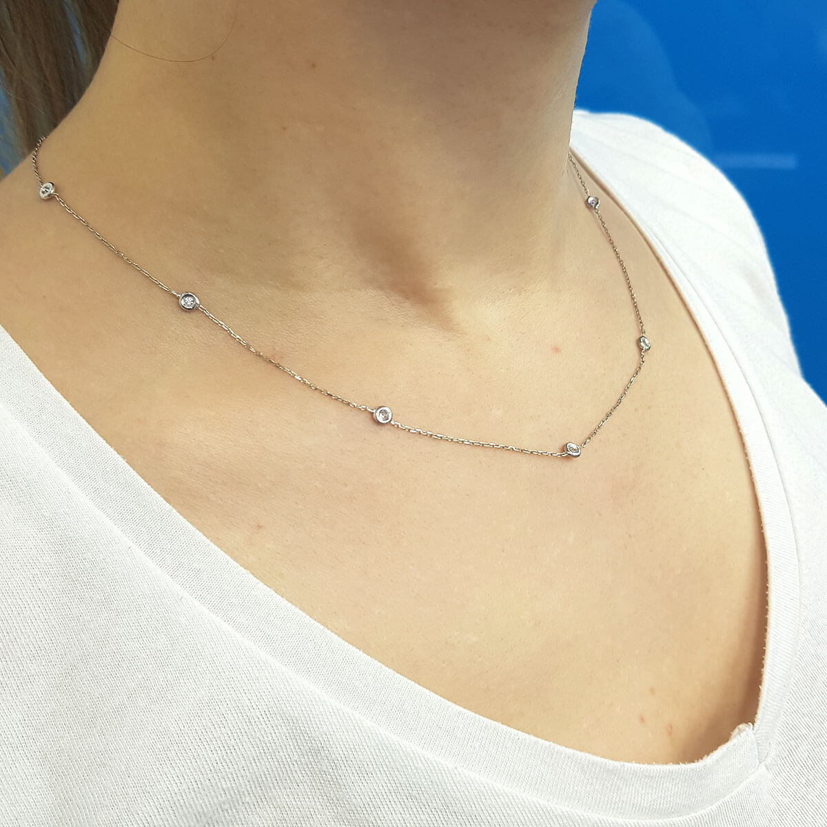 Diamond Station Necklace