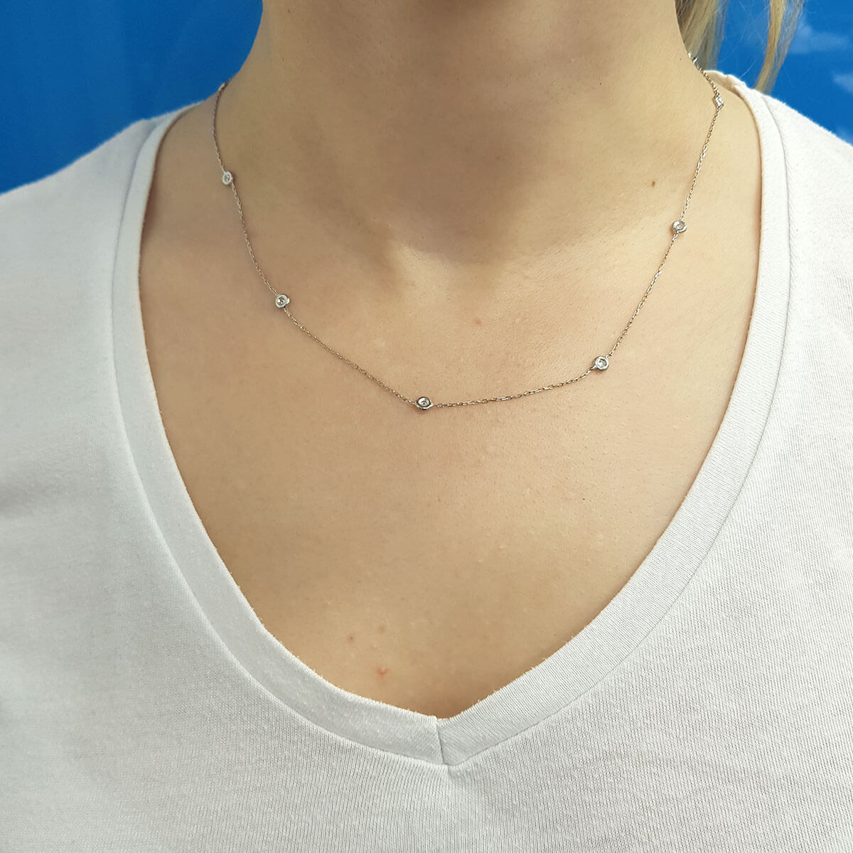 Diamond Station Necklace