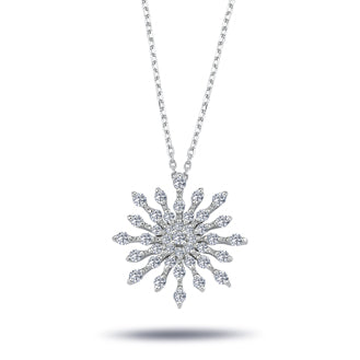 Diamond Large Snowflake Necklace