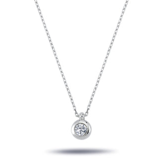 0.19 Carat Diamond Solitaire Necklace