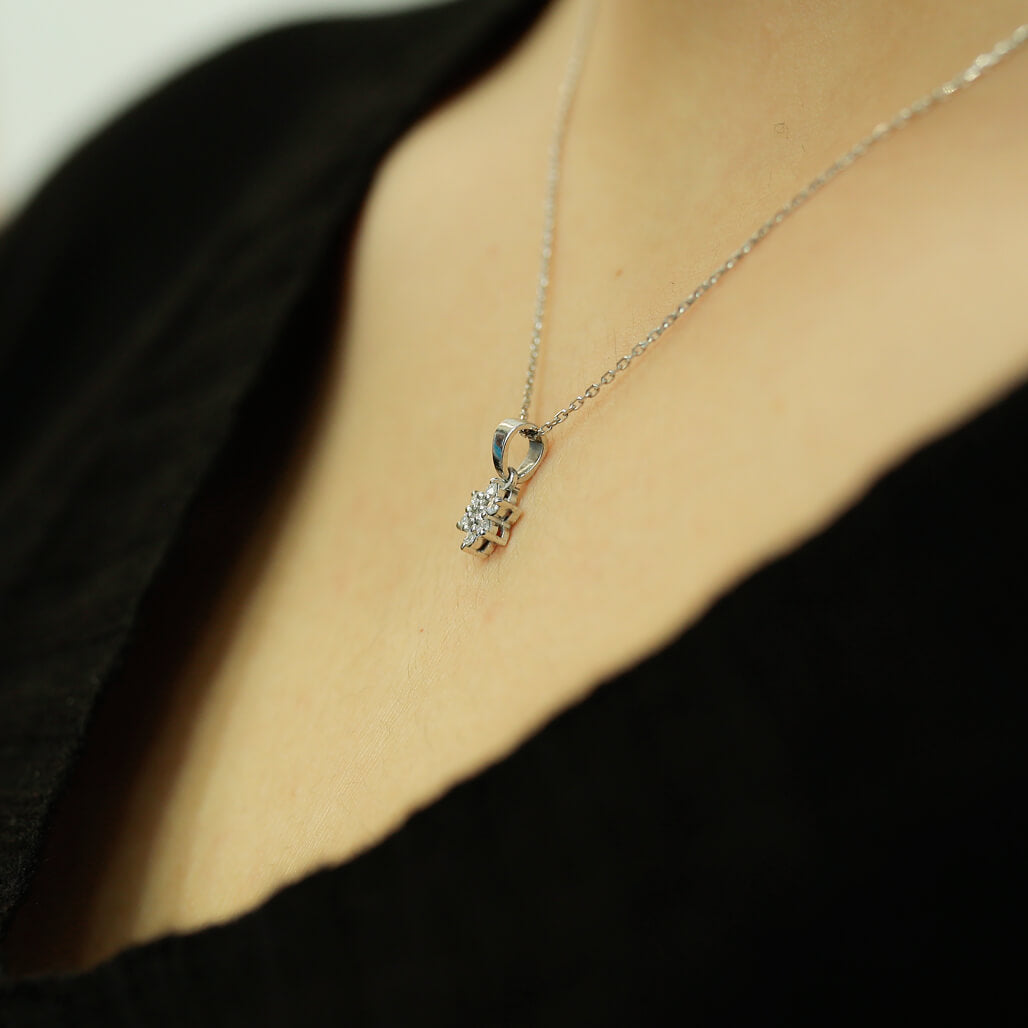 Diamond Flower Necklace