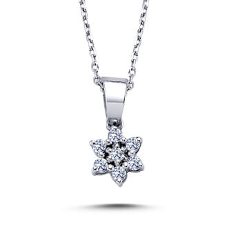 Diamond Flower Necklace