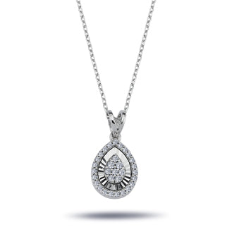 Diamond-Studded Tearteardrop Susa Necklace