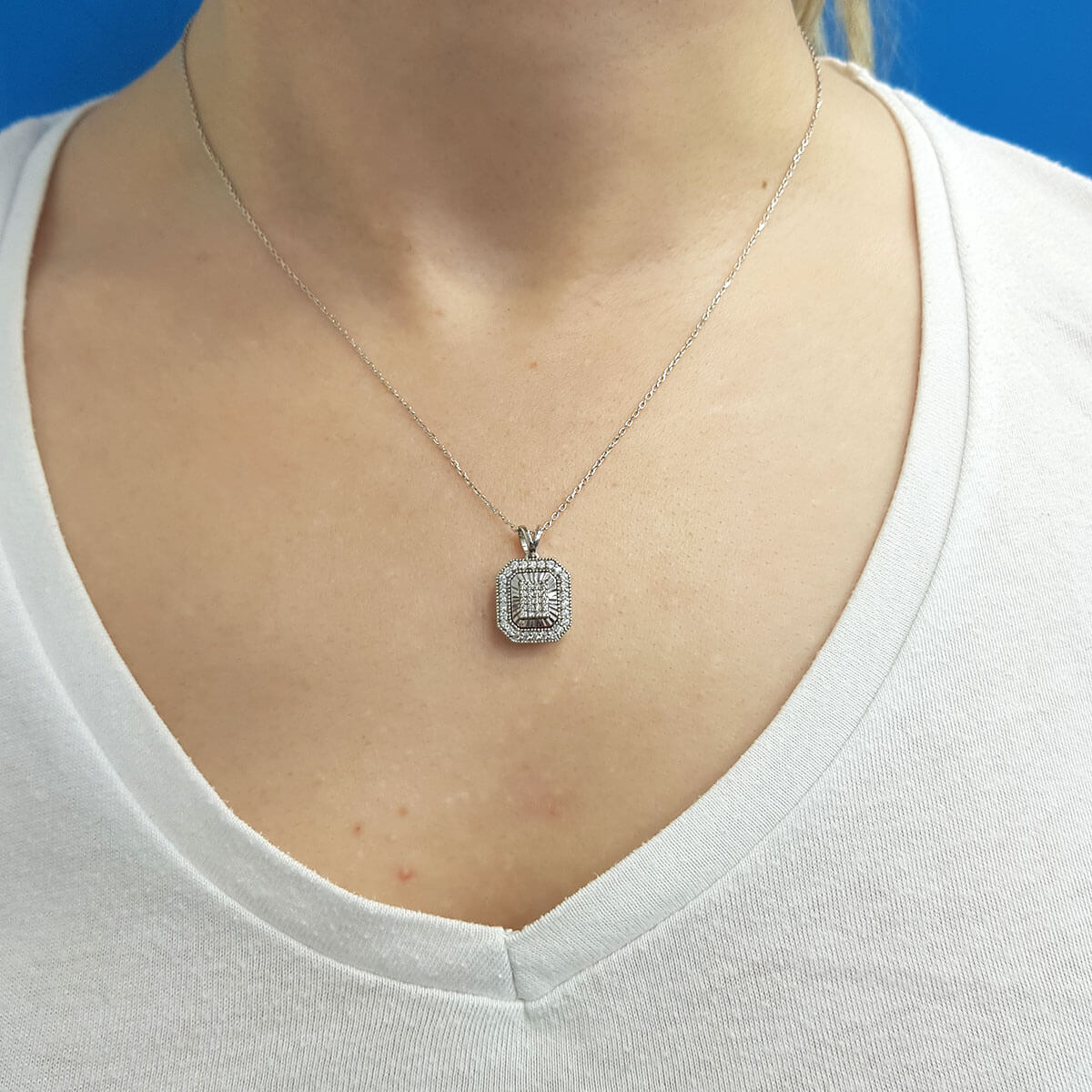 Diamond-Studded Octagon Susa Necklace