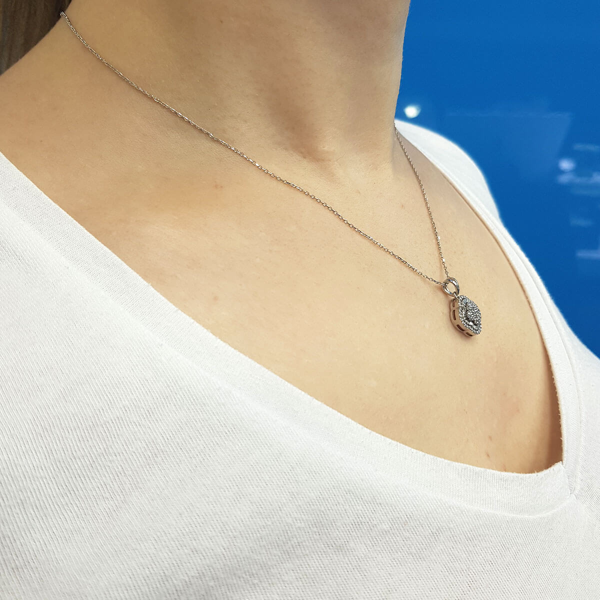 Diamond-Studded Clover Susa Necklace