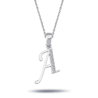 Diamond A Letter Necklace