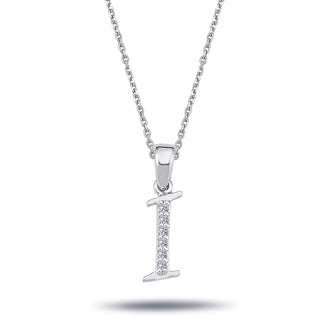Diamond I Letter Necklace