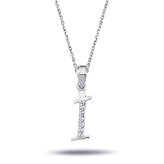 Diamond i Letter Necklace