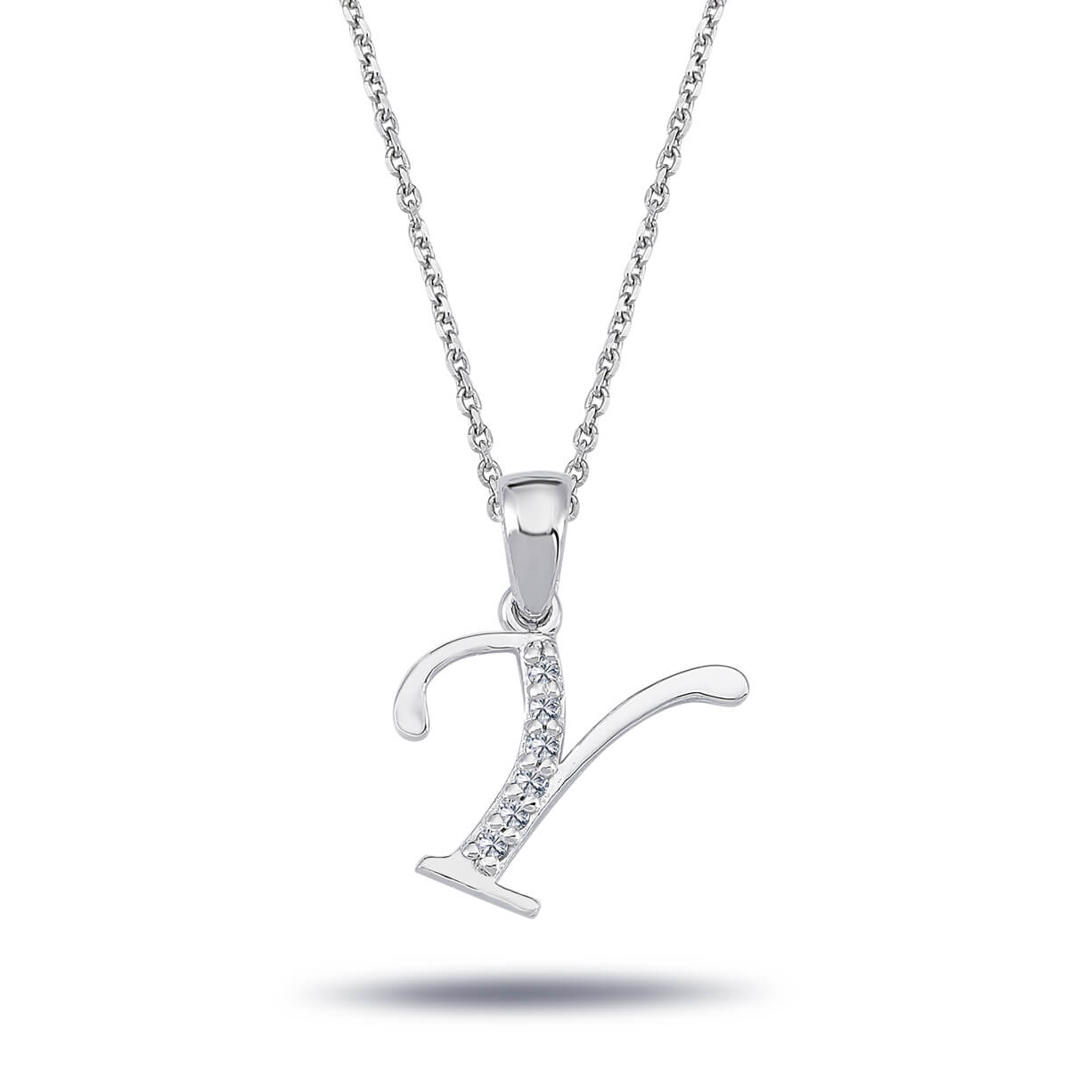 Diamond Y Letter Necklace
