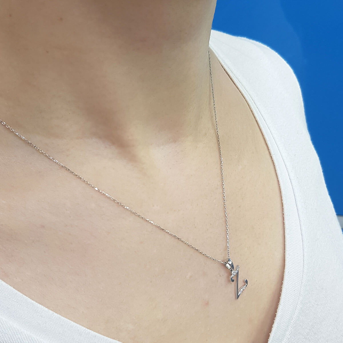 Diamond Z Letter Necklace