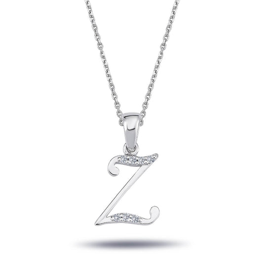 Diamond Z Letter Necklace