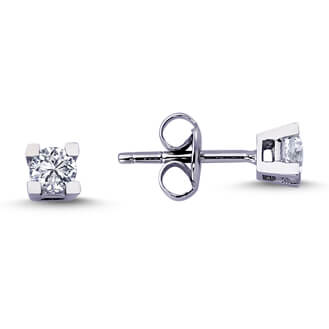 0.25 Carat Diamond Solitaire Earrings