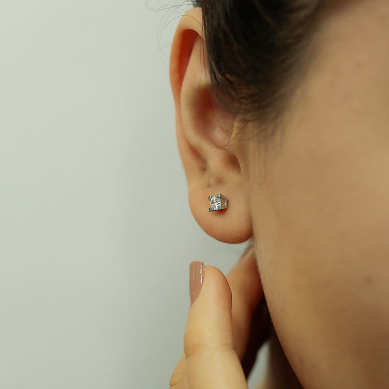 0.40 Carat Diamond Solitaire Earrings