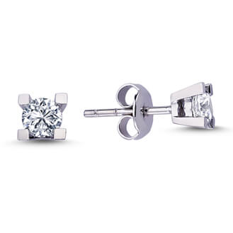 0.52 Carat Diamond Solitaire Earrings