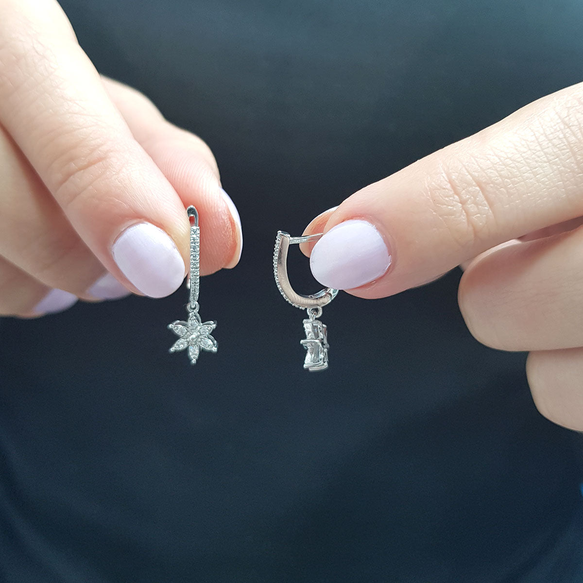 Diamond Snowdrop Earrings