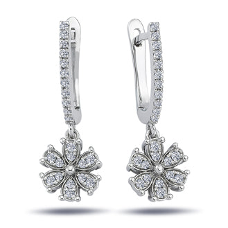 Diamond Magnolia Earrings