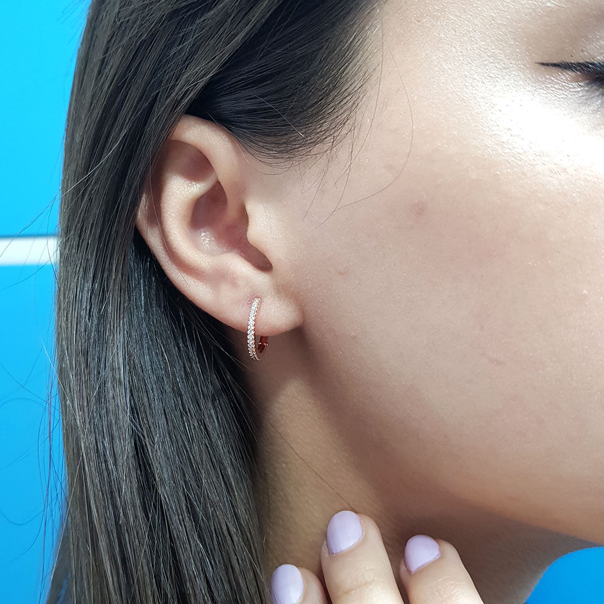 Diamond Hoop Earrings