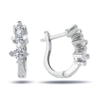 Diamond Hyacinth Hoop Earrings