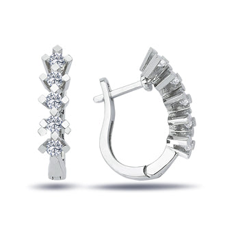 Diamond Medos Hoop Earrings