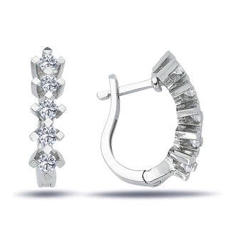 Diamond Parrot Hoop Earrings