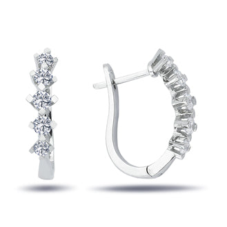 Diamond Alal Hoop Earrings