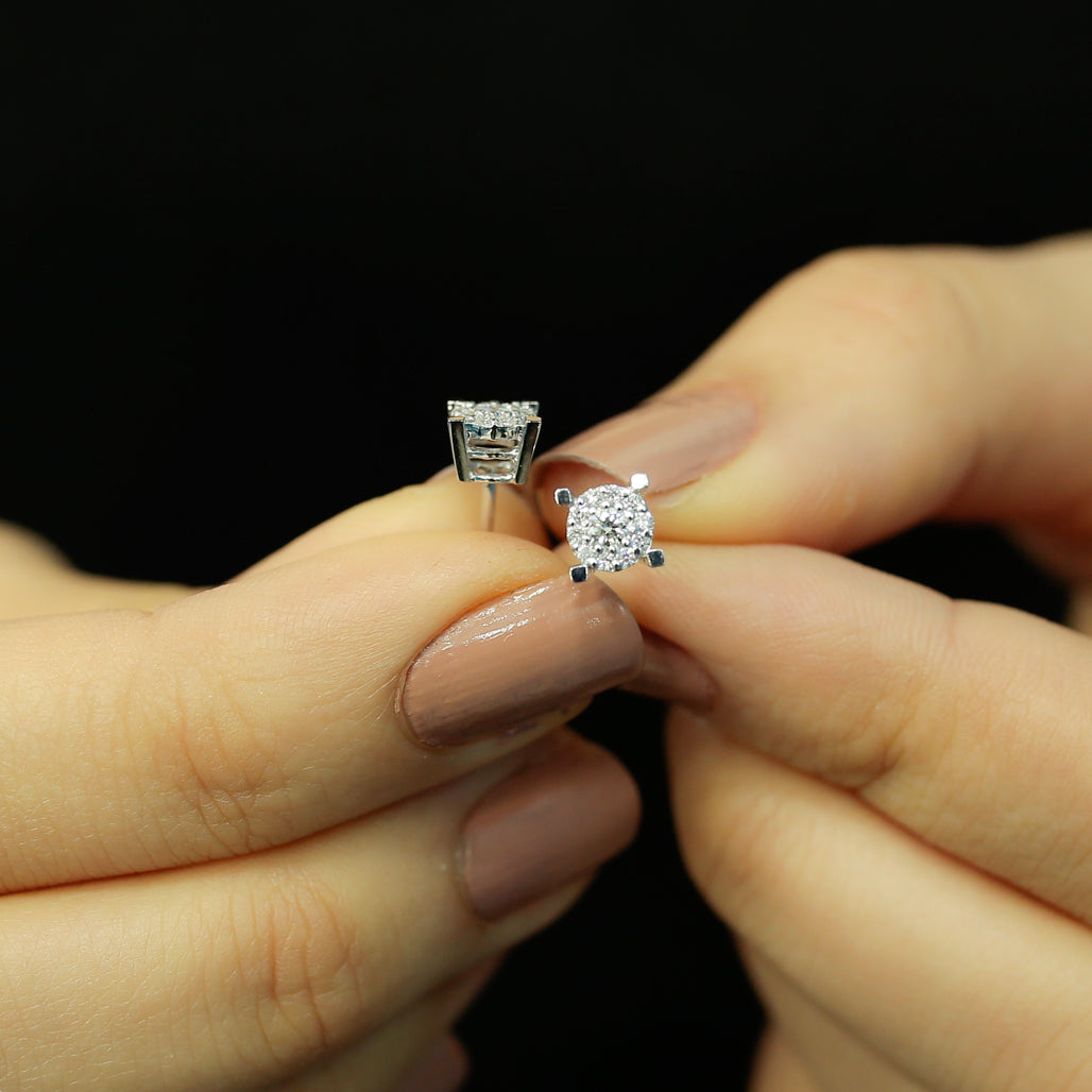 1 Carat Solitaire Look Diamond Earrings