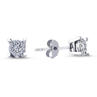 1 Carat Solitaire Look Diamond Earrings