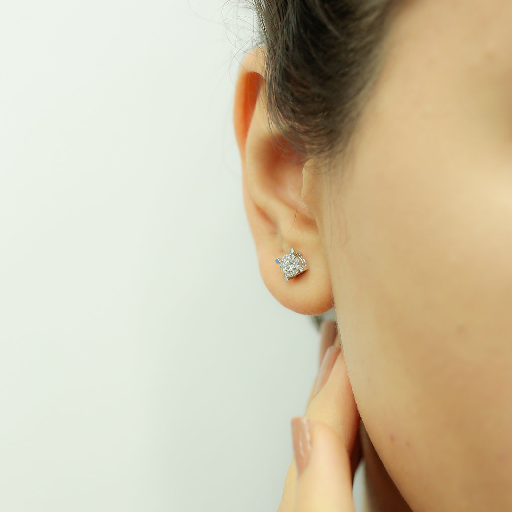 1 Carat Solitaire Look Diamond Earrings