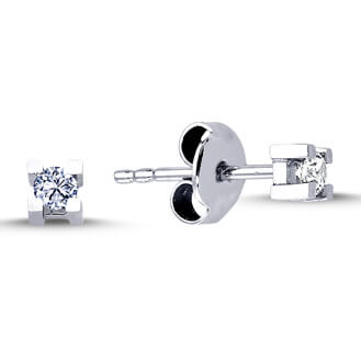 0.16 Carat Diamond Solitaire Earrings