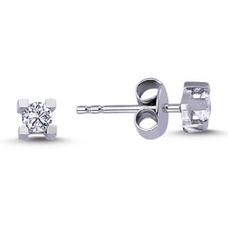0.22 Carat Diamond Solitaire Earrings