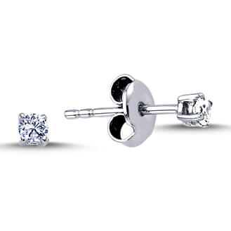 0.12 Carat Diamond Solitaire Earrings