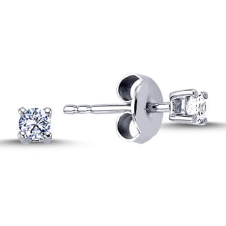 0.18 Carat Diamond Solitaire Earrings