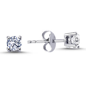 0.48 Carat Diamond Solitaire Earrings