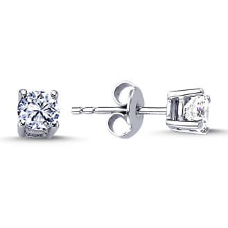 0.62 Carat Diamond Solitaire Earrings