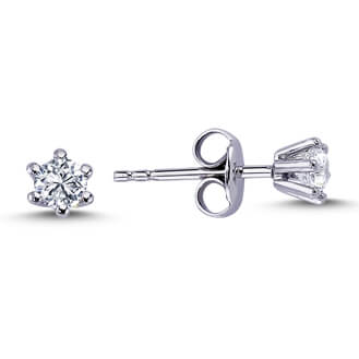 0.28 Carat Diamond Solitaire Earrings