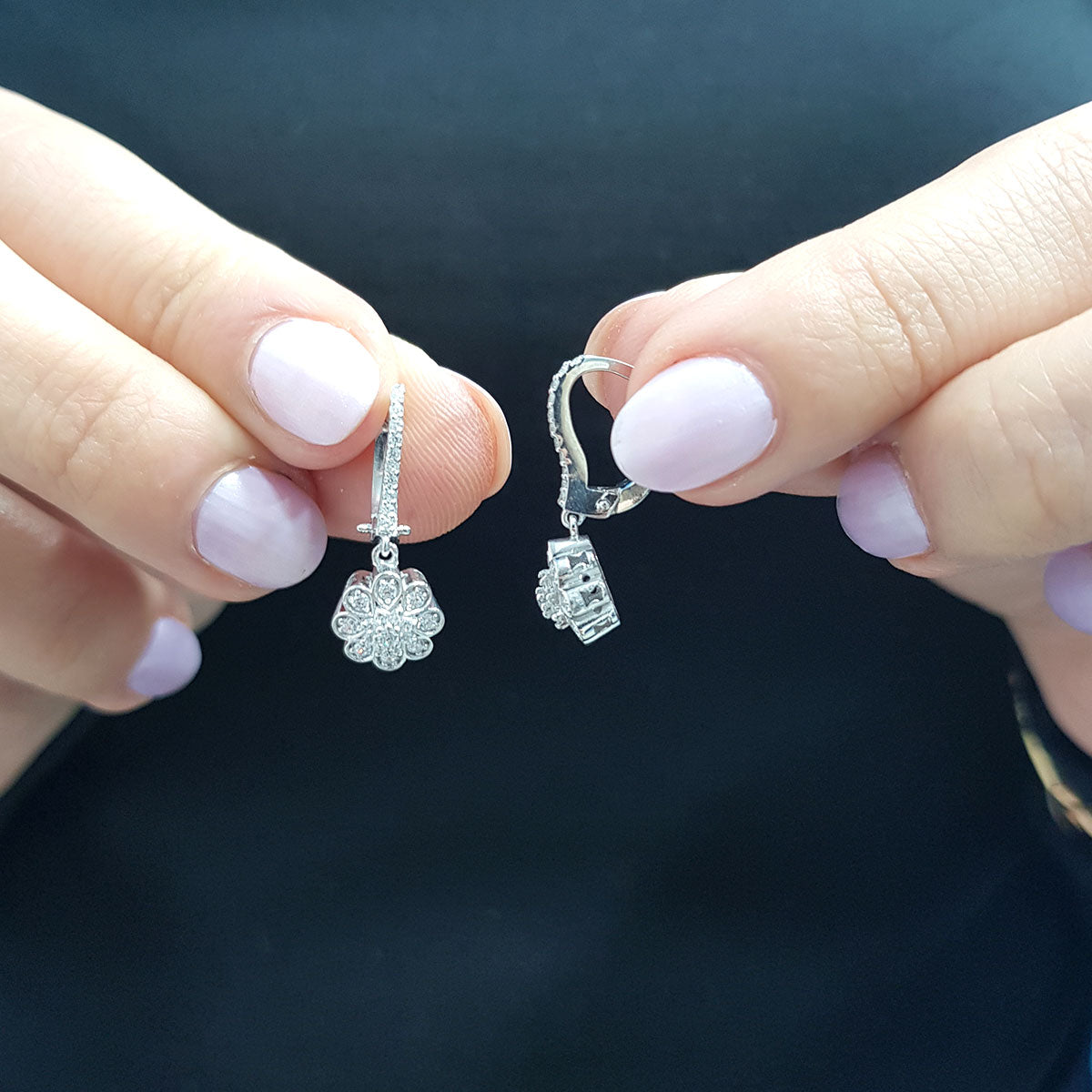 Diamond Daisy Earrings