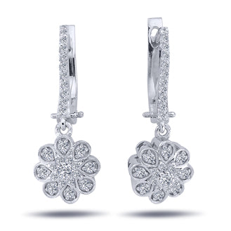 Diamond Daisy Earrings