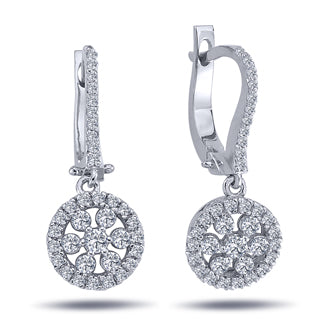 Diamond Flower Embellished Earrings