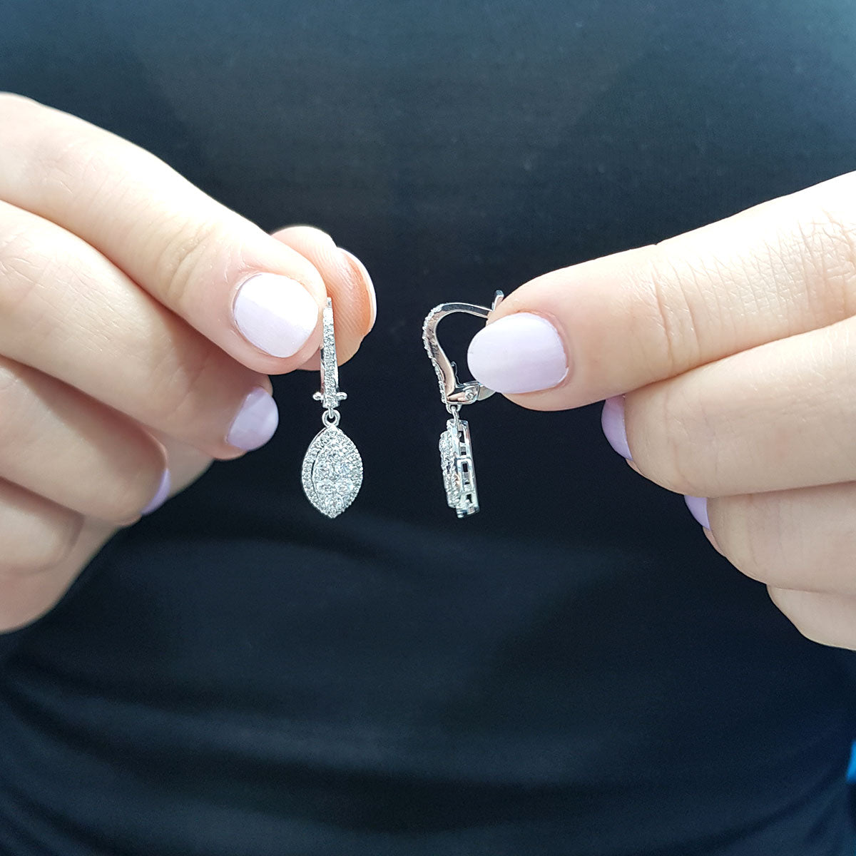 Diamond Evil Eye Earrings